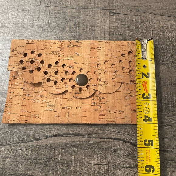 Handmade Boho Chic Cork Cutout Wallet O/S - Picture 5 of 5